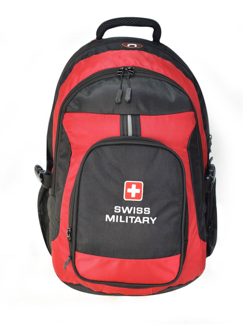 SWISS MILITARY - حقيبة ظهر عسكرية سويسرية - كريست - أحمر أسود - 25 لتر - Image 1