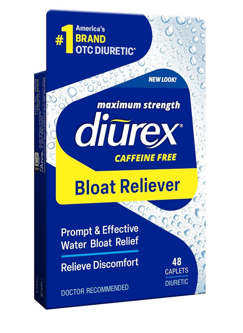 Diurex Maximum Strength Caffeine-Free Diuretic Water Pills - Feel Better and Less Heavy (Packaging may vary) 48 Count  - Image 1