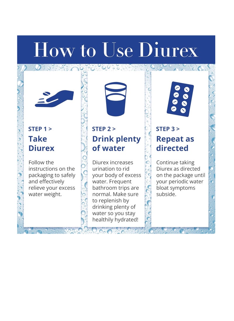 Diurex Maximum Strength Caffeine-Free Diuretic Water Pills - Feel Better and Less Heavy (Packaging may vary) 48 Count  - Image 2