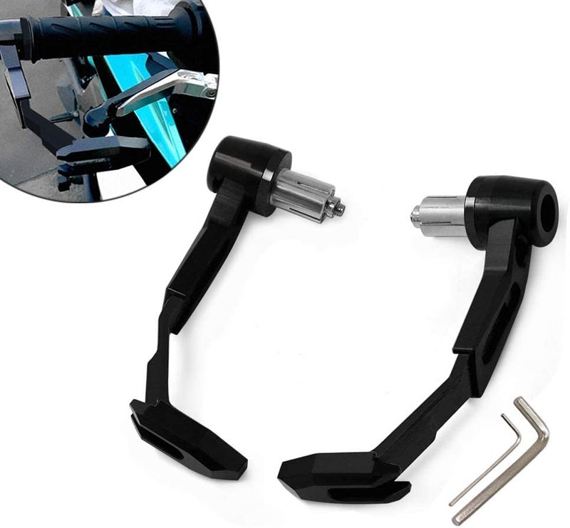 GONAMA Universal 7/8in 22mm Motorcycle Adjustable CNC Aluminum Handlebar Brake Clutch Lever Hand Guard Protector for Motorcycle, Motorbike (Black) - Image 1