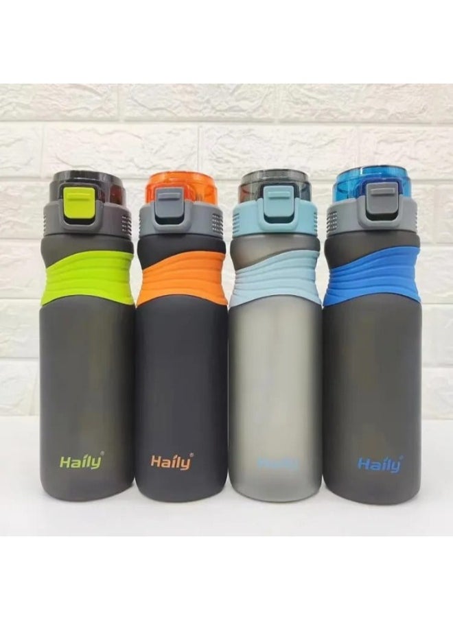 Generic - Water Bottle with Leak Proof Straw Fitness Sports Water Bottle with Handle Reusable Drinking Bottle for Gym ( Multicolour ) - Image 1