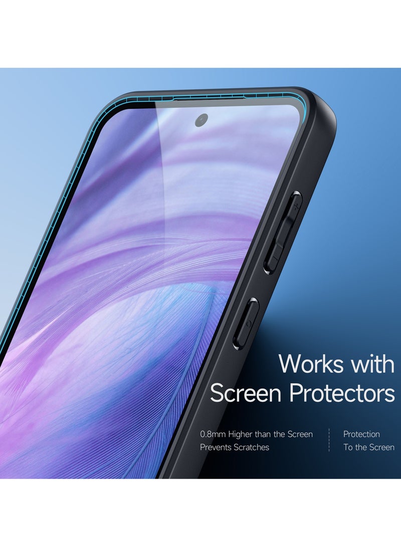 دوكس دوتشيز ايمو جراب لموبايل سامسونج جلاكسي  A36 5G/A56 5G جراب نحيف وشفاف مطفي مصنع من البولي يوريثين الحراري بولي كربونات البولي بروبلين سيليكون - اسود - Image 4