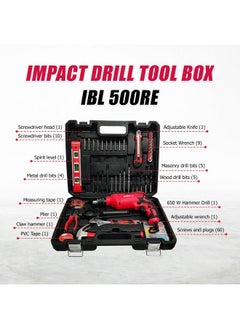 iBELL IBELL Professional Tool Kit with Impact Drill 500RE, 650W, Copper Armature, Chuck 13mm, 101 Home Essential Tools/Accessories.  - Image 3