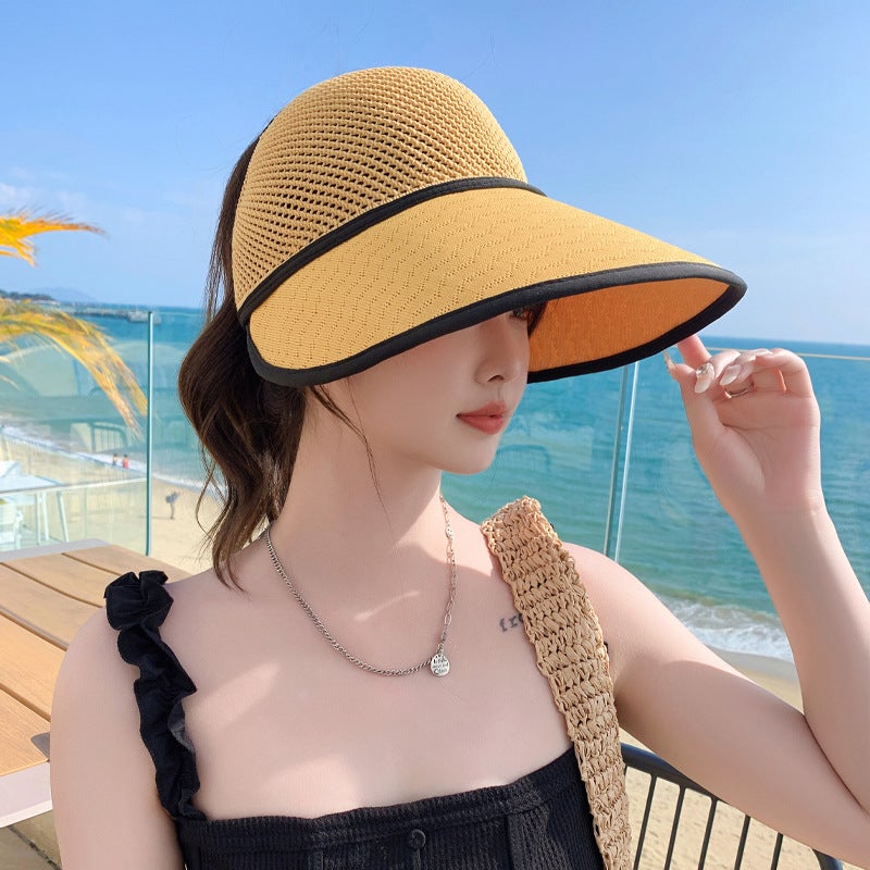 Women's Knitted Mesh Breathable Sun Hat - Image 3