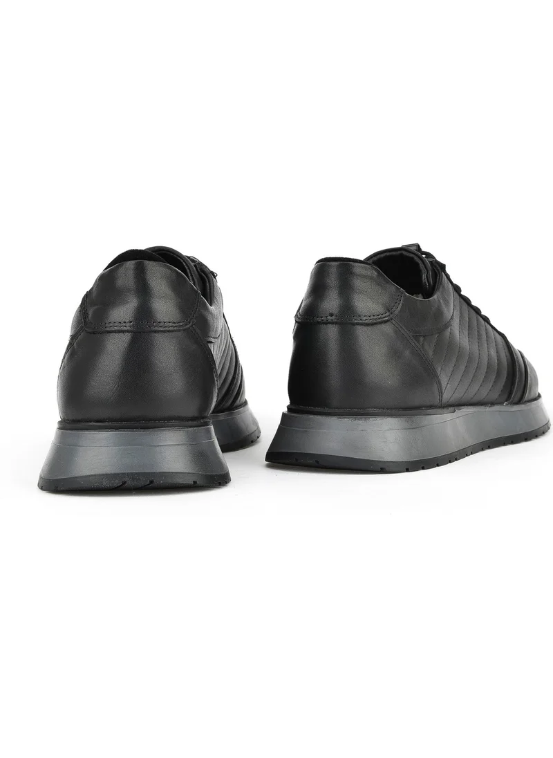 زيا Men's Leather Sneakers 143423Z65 Black