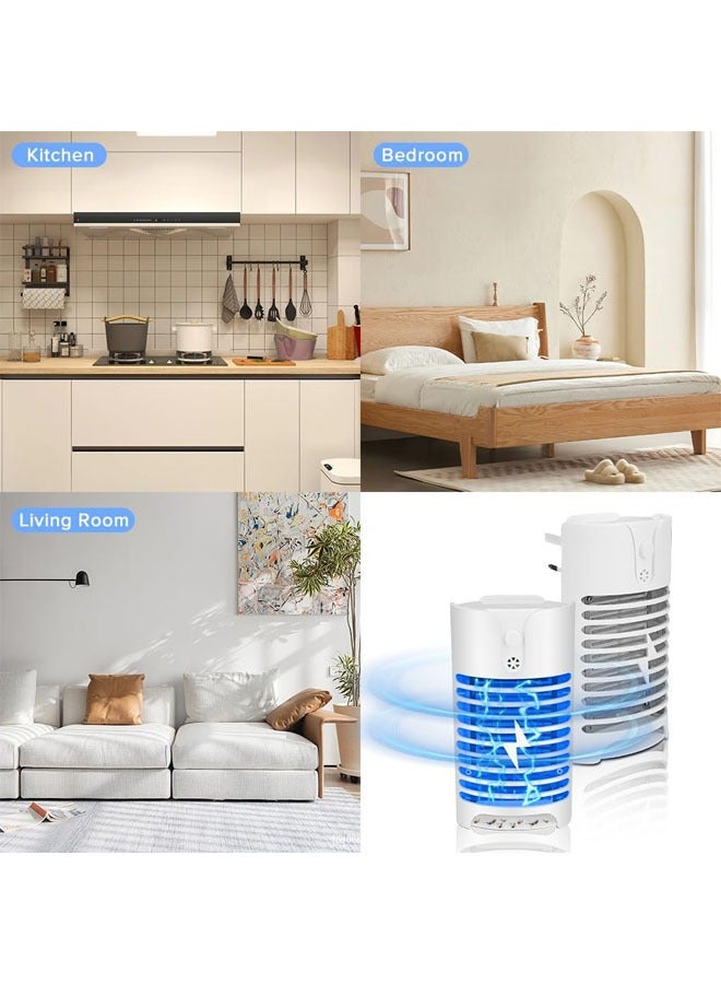 Hihonor Electronic Bug Zapper, Mosquito Killer, Light Sensing Mosquito Zapper Plug in with UV LED Lamp, Powerful Mosquito Fly Zapper, Insect Trap Lamp for Indoor, Suitable for Bedroom, Kitchen, White, 2 Pack - Image 5