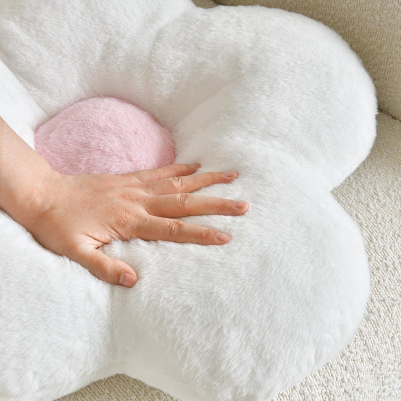 ZCNYCLAM Flower Pillows, Soft Flower Shaped Pillow with Home Decorative for Couch Chair Bed,Flower Floor Throw Pillows for Adults Bedroom Living Room (Pink, 15 Inches) - Image 5