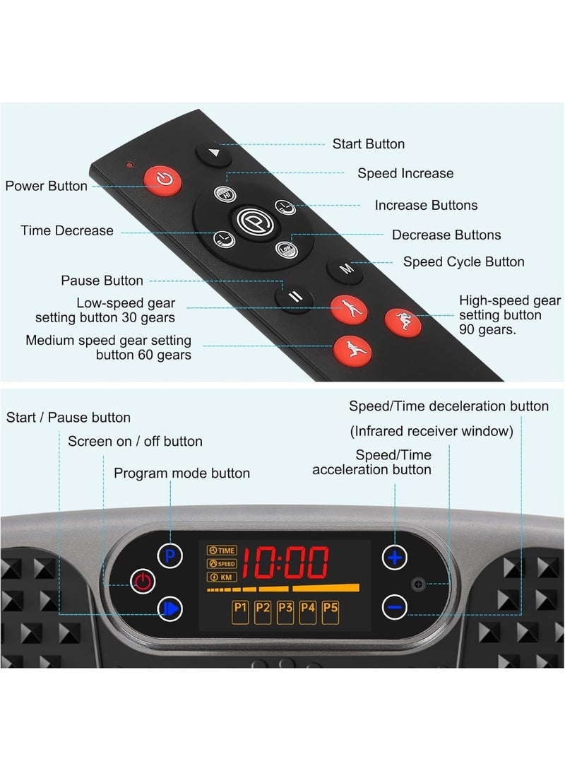 Whole body vibration trainer - home fitness platform with multiple programs - suitable for home exercises - Image 5