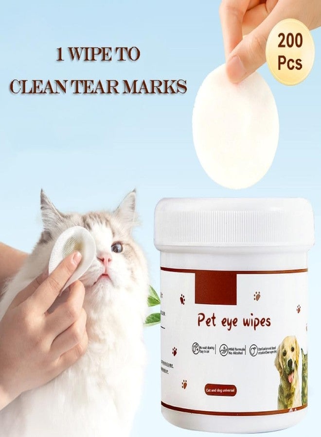 VISHARNI Dog Eye Wipes - Hypoallergenic Tear Stain Remover for Dogs & Cats, Gentle Eye Cleaner Pads, Deodorizing & Non-Irritating Pet Grooming Wipes (200 PCS) - Image 4