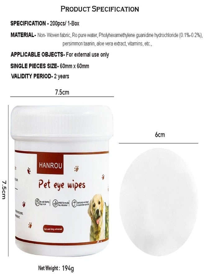 VISHARNI Dog Eye Wipes - Hypoallergenic Tear Stain Remover for Dogs & Cats, Gentle Eye Cleaner Pads, Deodorizing & Non-Irritating Pet Grooming Wipes (200 PCS) - Image 5
