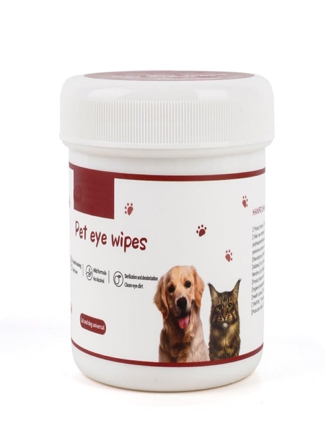 VISHARNI Dog Eye Wipes - Hypoallergenic Tear Stain Remover for Dogs & Cats, Gentle Eye Cleaner Pads, Deodorizing & Non-Irritating Pet Grooming Wipes (200 PCS) - Image 1