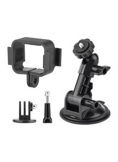 BRDRC Applicable To Dajiang OSMO POCKET 3 Protective Frame Double Cold Shoe Adapter Clip Expansion Base Accessories-Color:Double Cold Shoe Adapter Frame + Car Bracket (2-piece Set)