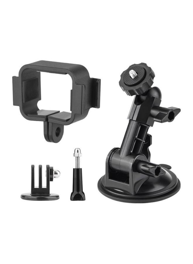Generic BRDRC Applicable To Dajiang OSMO POCKET 3 Protective Frame Double Cold Shoe Adapter Clip Expansion Base Accessories-Color:Double Cold Shoe Adapter Frame + Car Bracket (2-piece Set)  - Image 1