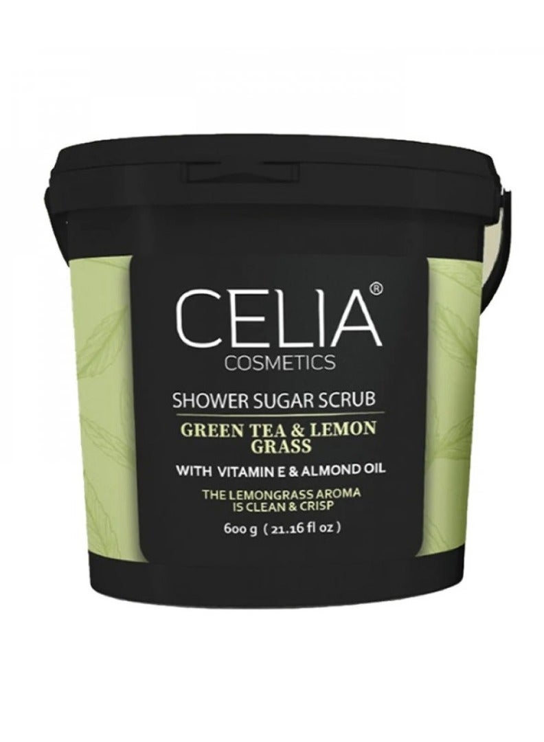 سيليا كوزمتكس مقشر الاستحمام بالسكر مع الشاي الأخضر وعشب الليمون 600 جرام - Image 1