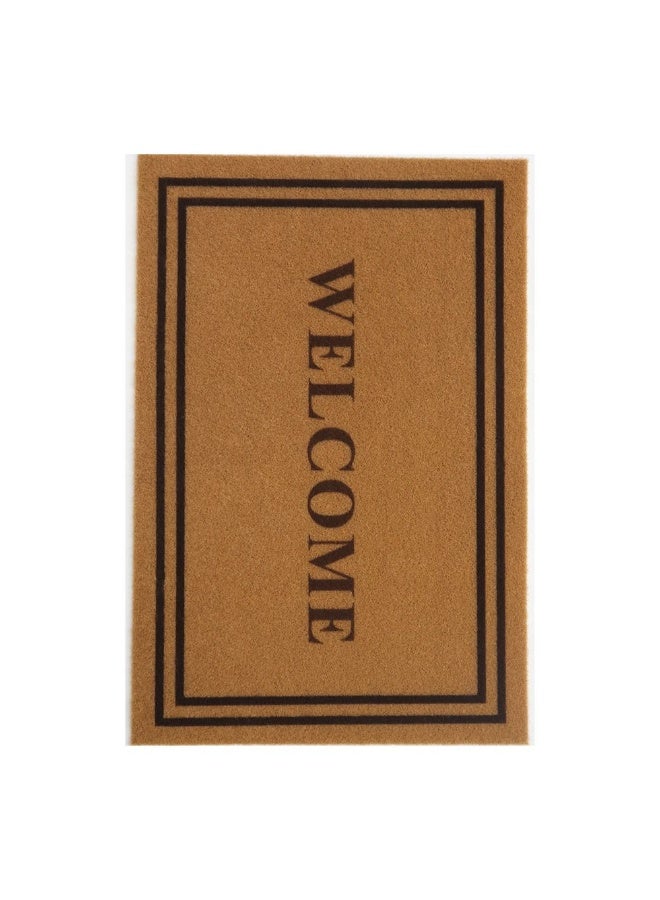 DANUBE HOME Beluxe Welcome Anti-Slip Washable Door Mat 50x75cm - Natural Coir Outdoor Entryway Mat, Non-Slip, Heavy Duty, Waterproof, Ideal For Home Safety & Style - Image 2