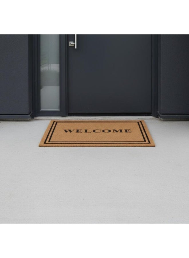 DANUBE HOME Beluxe Welcome Anti-Slip Washable Door Mat 50x75cm - Natural Coir Outdoor Entryway Mat, Non-Slip, Heavy Duty, Waterproof, Ideal For Home Safety & Style - Image 5
