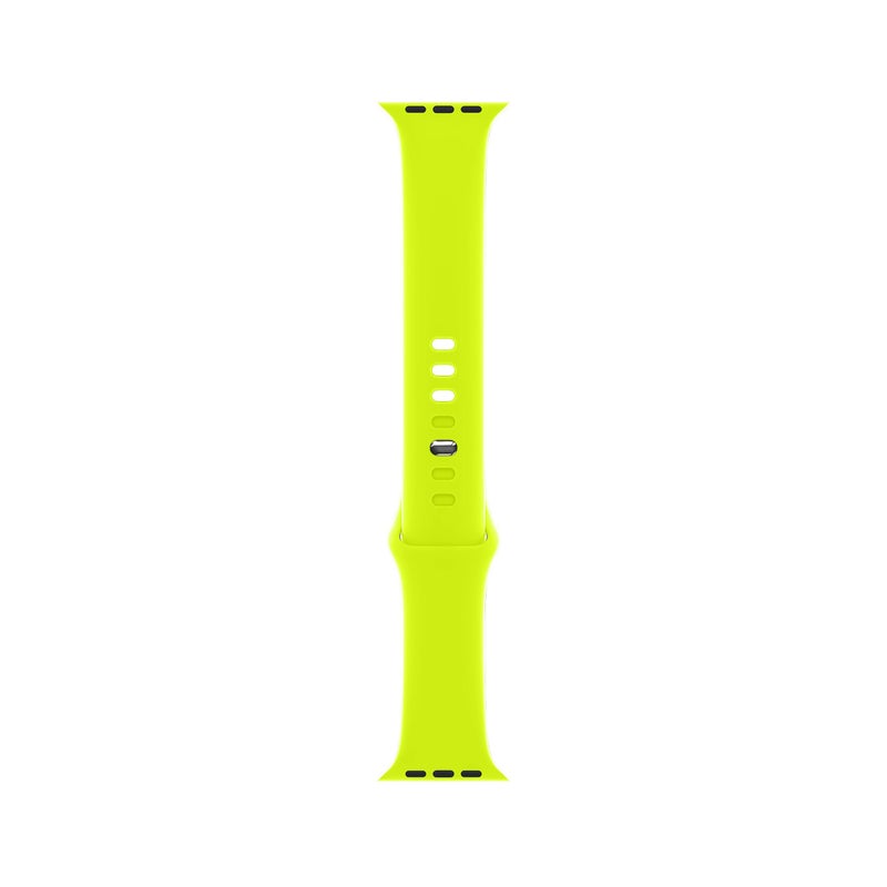 DONEGANI SB Sport Band for Apple Watch Bands Women Ultra 2 49mm, Series 10 46mm, 9 8 7 45mm 41mm, SE 6 5 4 44mm 40mm, 3 2 1 42mm 38mm Men iWatch, Strap Silicone Fluorescent Yellow - Image 3