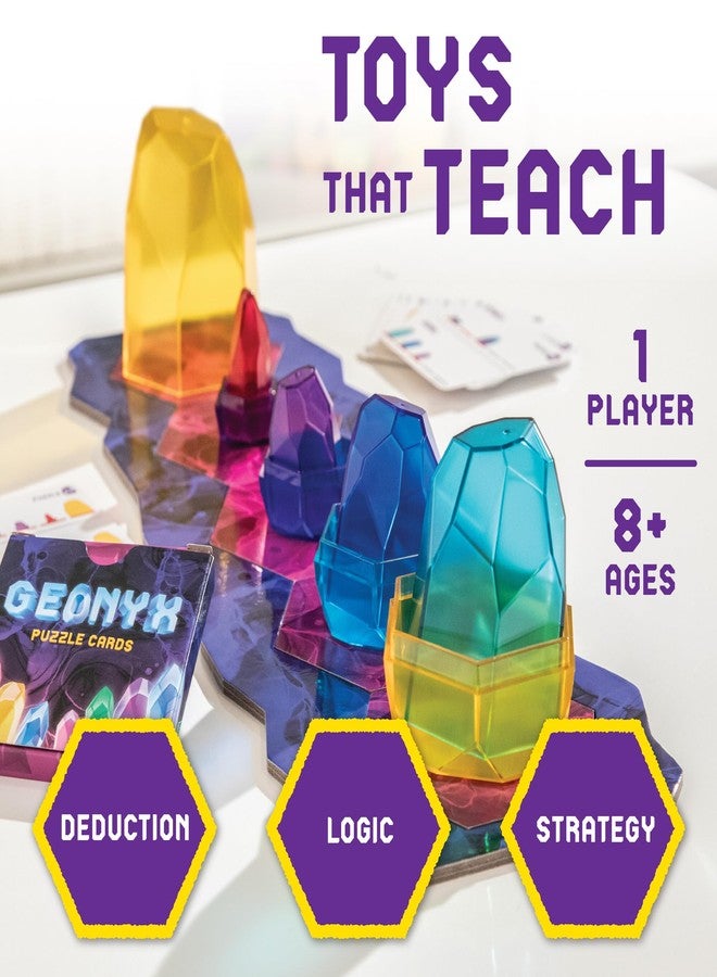 MindWare Geonyx Single-Player Logic Game - Brain Teaser Puzzle Game for Kids and Adults Ages 8 and Up - Image 3