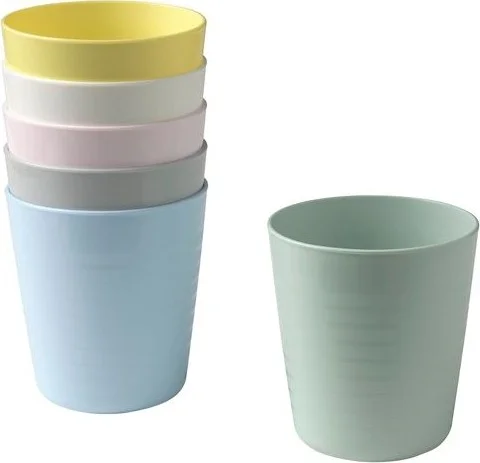 Ikea Plank Cups Pastel Tones 6 Pieces