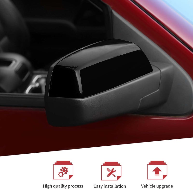 JeCar Black Side Mirror Cover Trim for 2014-2018 Chevrolet Silverado/GMC-SIERRA - Image 2