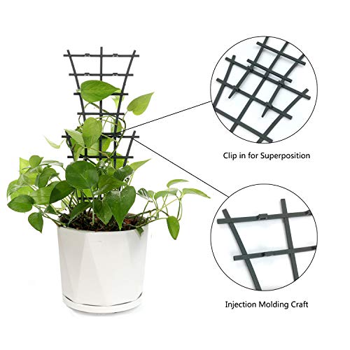 Feitore Mini Plant Trellis Garden Trellis for Climbing Plants Outdoor Plastic Superimposed Potted Plant Support Flower Supports (4 Pcs) - Image 4