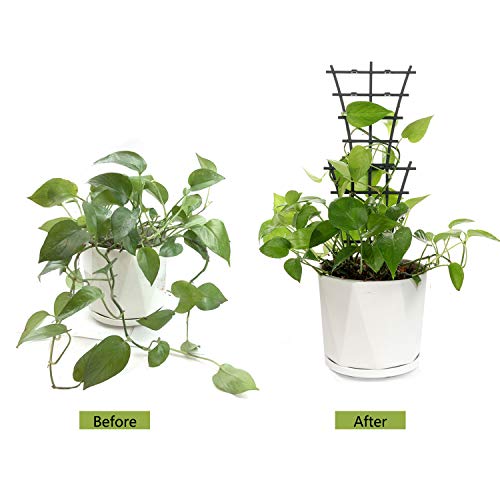 Feitore Mini Plant Trellis Garden Trellis for Climbing Plants Outdoor Plastic Superimposed Potted Plant Support Flower Supports (4 Pcs) - Image 3