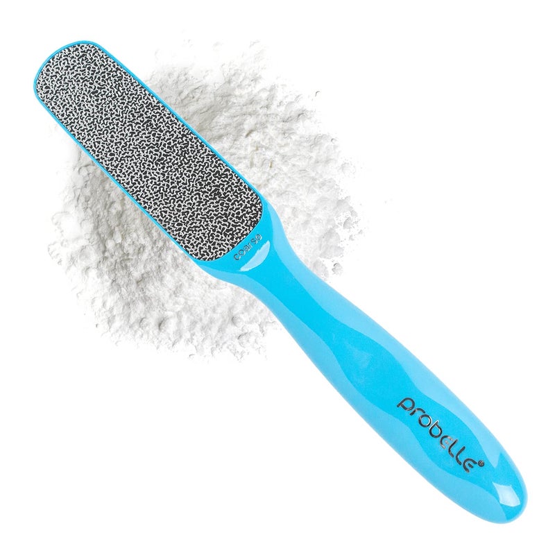 Probelle Double Sided Multidirectional Nickel Foot File Callus Remover  Immediately Reduces calluses and Corns to Powder for Instant Results Safe Tool Blue