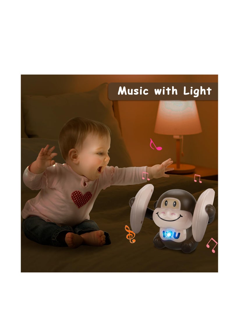 SYOSI - Universal Baby Toys, for 0-36 Month Crawling Monkey Toys Tummy Time Toy, Interactive Dancing Walking Toy with Light & Music, Infant Toys 0-3, 6-12, 12-18 Months 1 Year Toddler Toy Gift - Image 1
