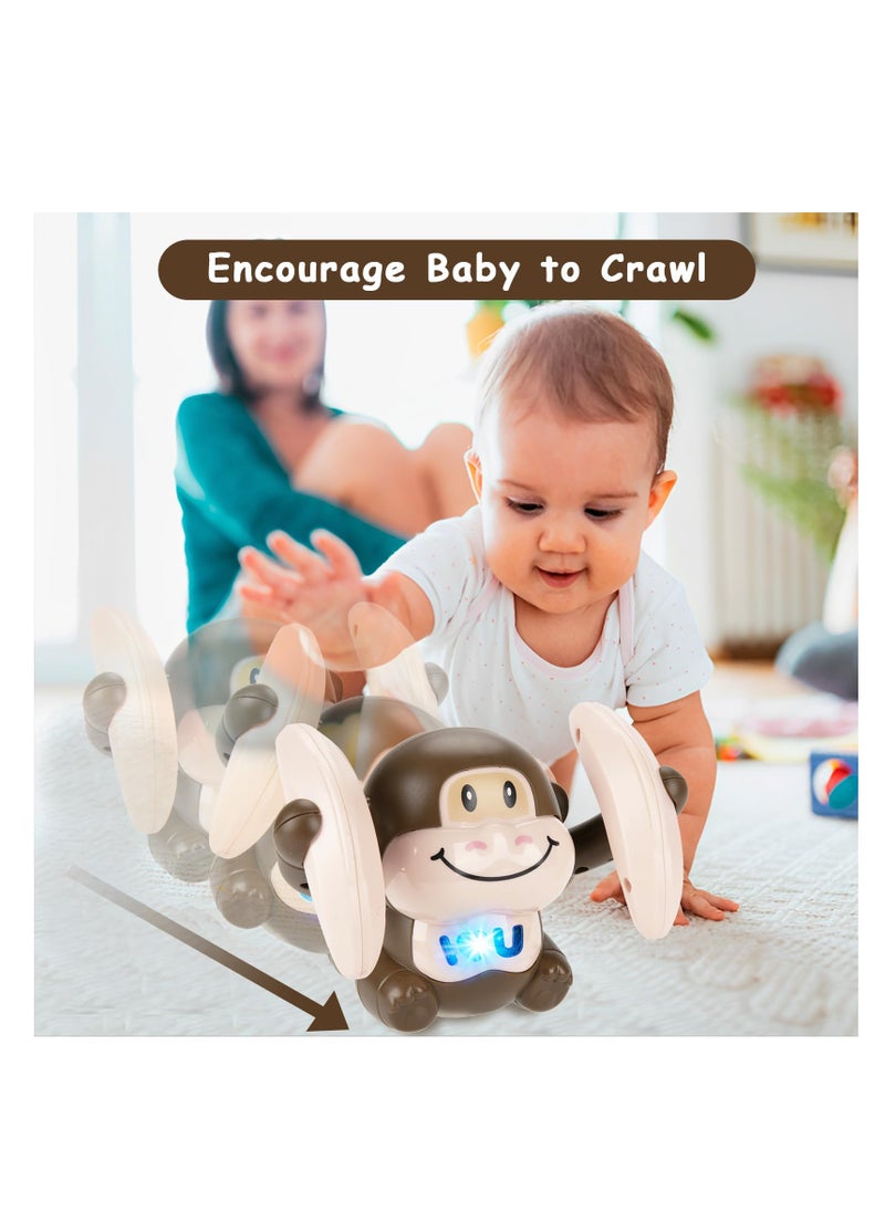 SYOSI - Universal Baby Toys, for 0-36 Month Crawling Monkey Toys Tummy Time Toy, Interactive Dancing Walking Toy with Light & Music, Infant Toys 0-3, 6-12, 12-18 Months 1 Year Toddler Toy Gift - Image 1
