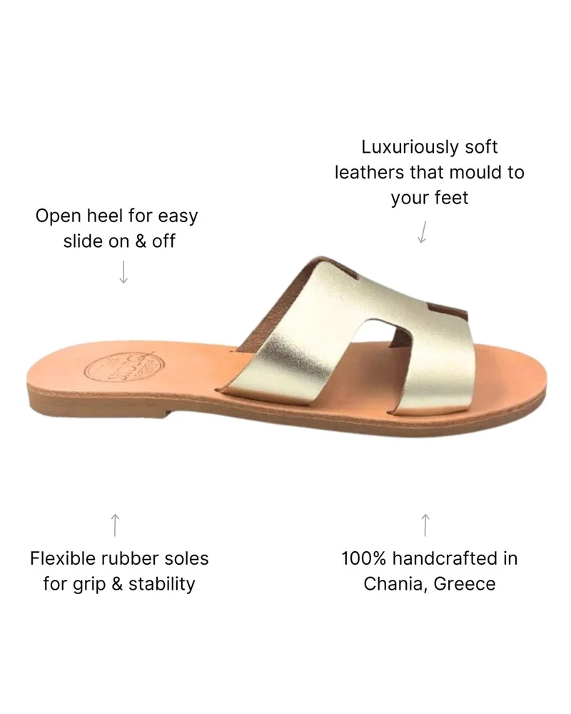 SHOEQ Champagne Hania Slide for Women | Best Price UAE