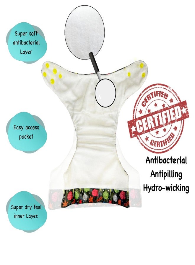 Dumbledo Elite Cloth Diaperwith Magical Soaker (Pack of 6) | Hypoallergenic | Breathable | Travel Friendly | Perfect for Indian Summers | 3 Months - 3 Years | Unisex Baby - Image 2