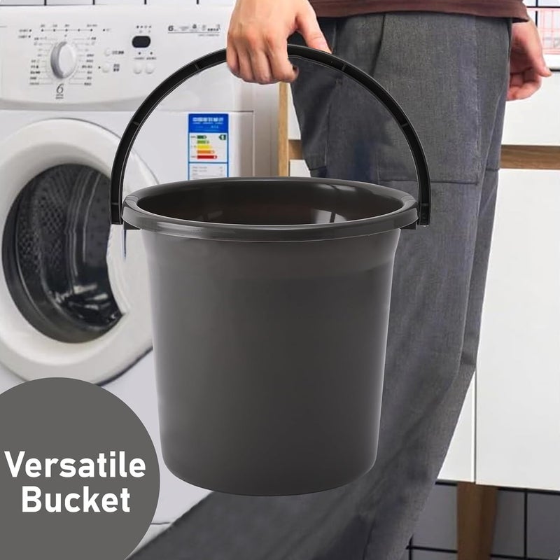 Urbane Home Urbane Home Set of 12 Bathroom Combo Set 6 Piece Tub 6 Piece Bucket Combo Set for Bathroom Bathing Set Bathware Set Modern Bathroom Accessories Set Gray  - Image 5
