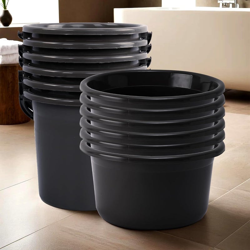 Urbane Home Urbane Home Set of 12 Bathroom Combo Set 6 Piece Tub 6 Piece Bucket Combo Set for Bathroom Bathing Set Bathware Set Modern Bathroom Accessories Set Gray  - Image 1