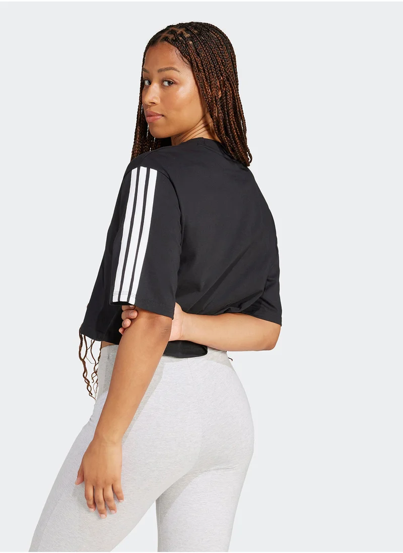 Adidas Essentials 3 Stripes Cotton Loose T-Shirt