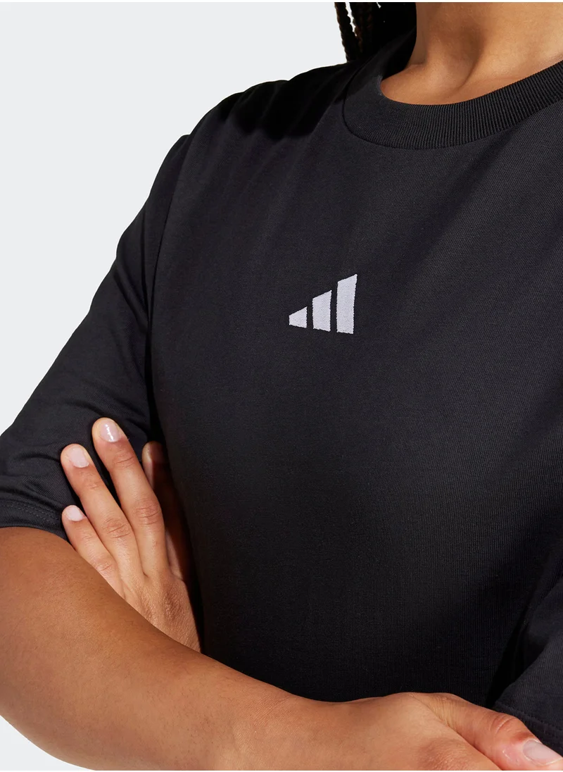Adidas Essential 3 Stripe Loose T-Shirt