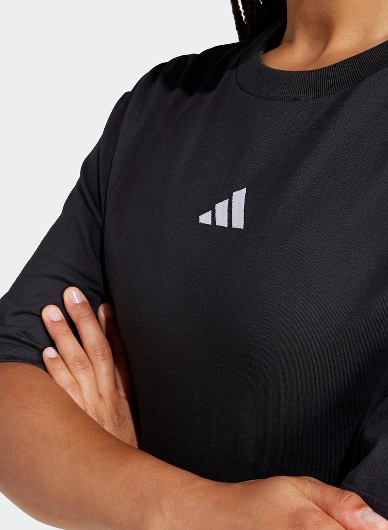Adidas Essential 3 Stripe Loose T-Shirt - Image 4