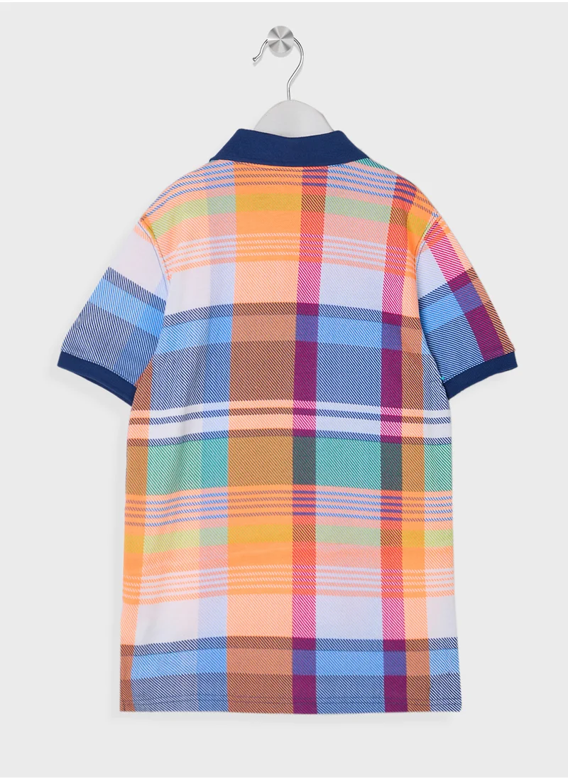 GAP Multi Plaid Polo Tshirt