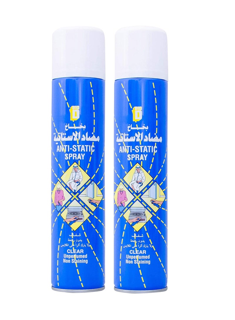 Big D Anti-Static 350ml  Pack of  2– Neutralizes Static Electricity, Prevents Clinging, Non-Staining Formula, Ideal for All Fabrics - Image 1