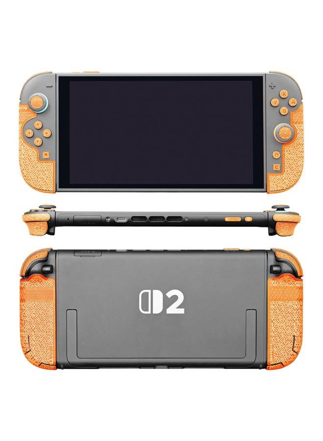 Luck&Link Controller Grip Kit for Nintendo Switch 2, Textured Skin, Anti-Skid, Sweat-Absorbent. Compatible with Joy-Con 2 controllers, featuring handle grips, buttons,triggers (Ultra - Bright Orange) - Image 5