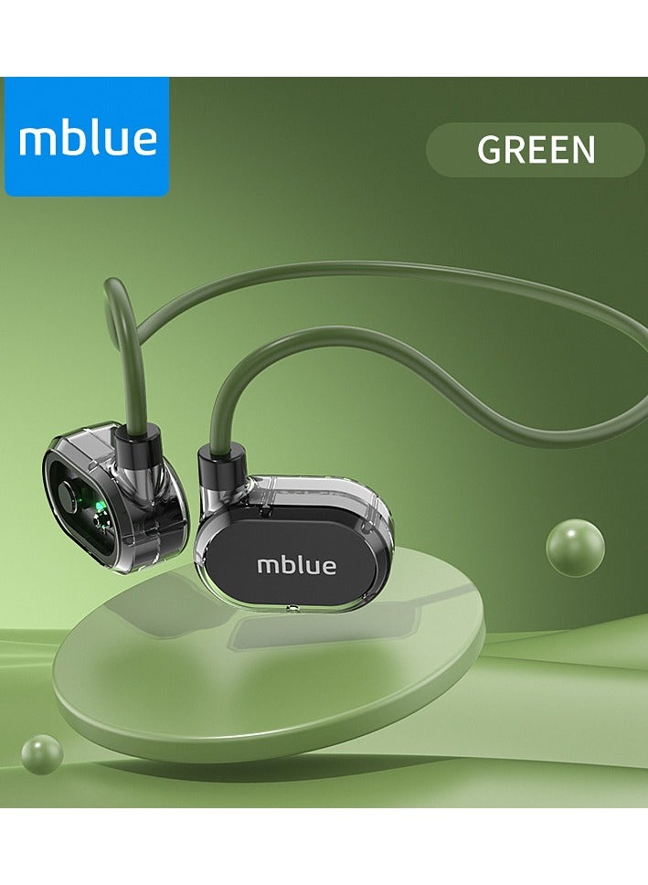 إم بلو سماعات رأس Mblue H02 الأصلية المفتوحة اللاسلكية بتقنية البلوتوث 5.3 عالية الدقة وميكروفون للمكالمات وسماعات أذن ستيريو عالية الدقة وموسيقى رياضية طويلة الاستعداد - Image 1