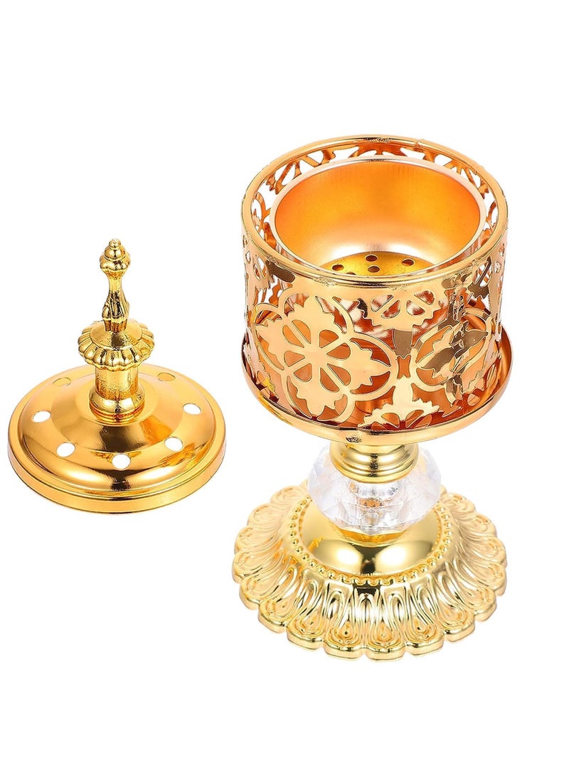 Bluejw Arabian Iense Burner Golden Iron Iense Holder Oud Censer Frankiense Resin Burner Censer Housewarming, Party, Birthday Delicate Gift - Image 1