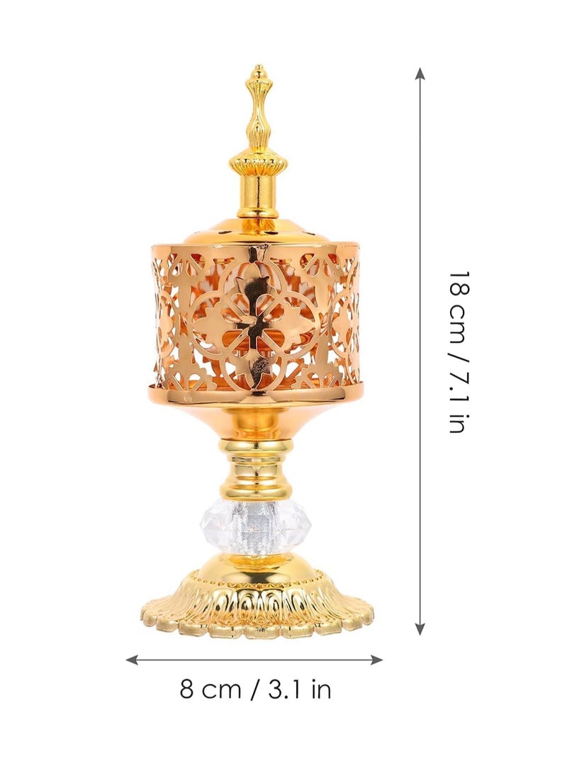 Bluejw Arabian Iense Burner Golden Iron Iense Holder Oud Censer Frankiense Resin Burner Censer Housewarming, Party, Birthday Delicate Gift - Image 4