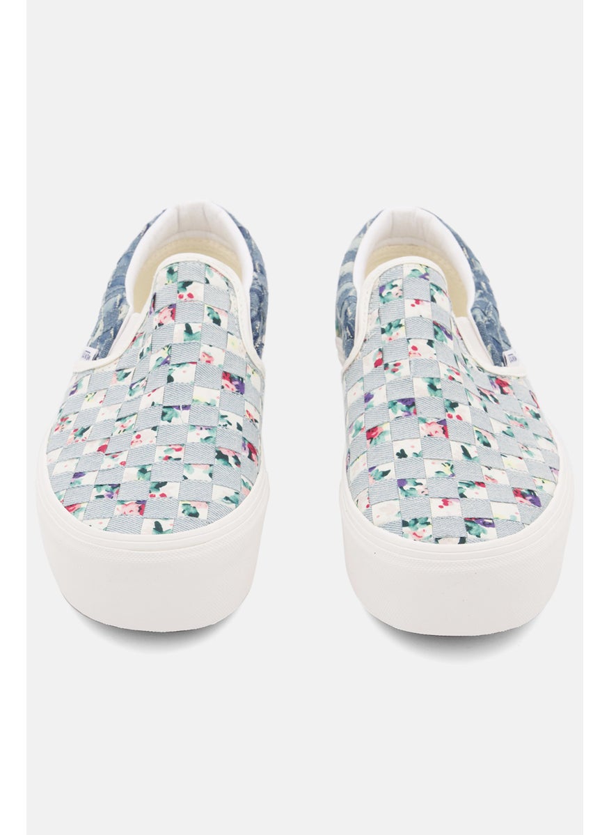 VANS Women Classic Slip On Casual Shoes, Blue  - Image 4