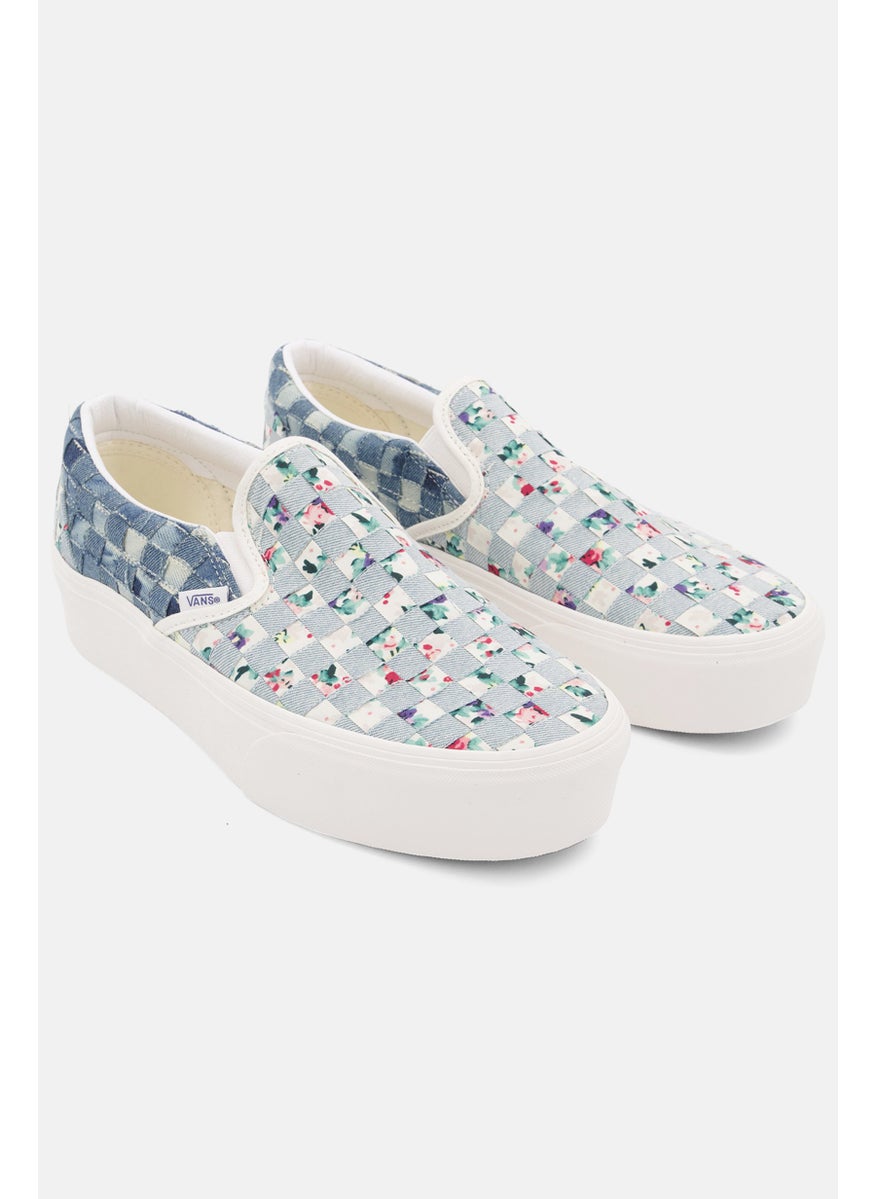 VANS Women Classic Slip On Casual Shoes, Blue  - Image 1
