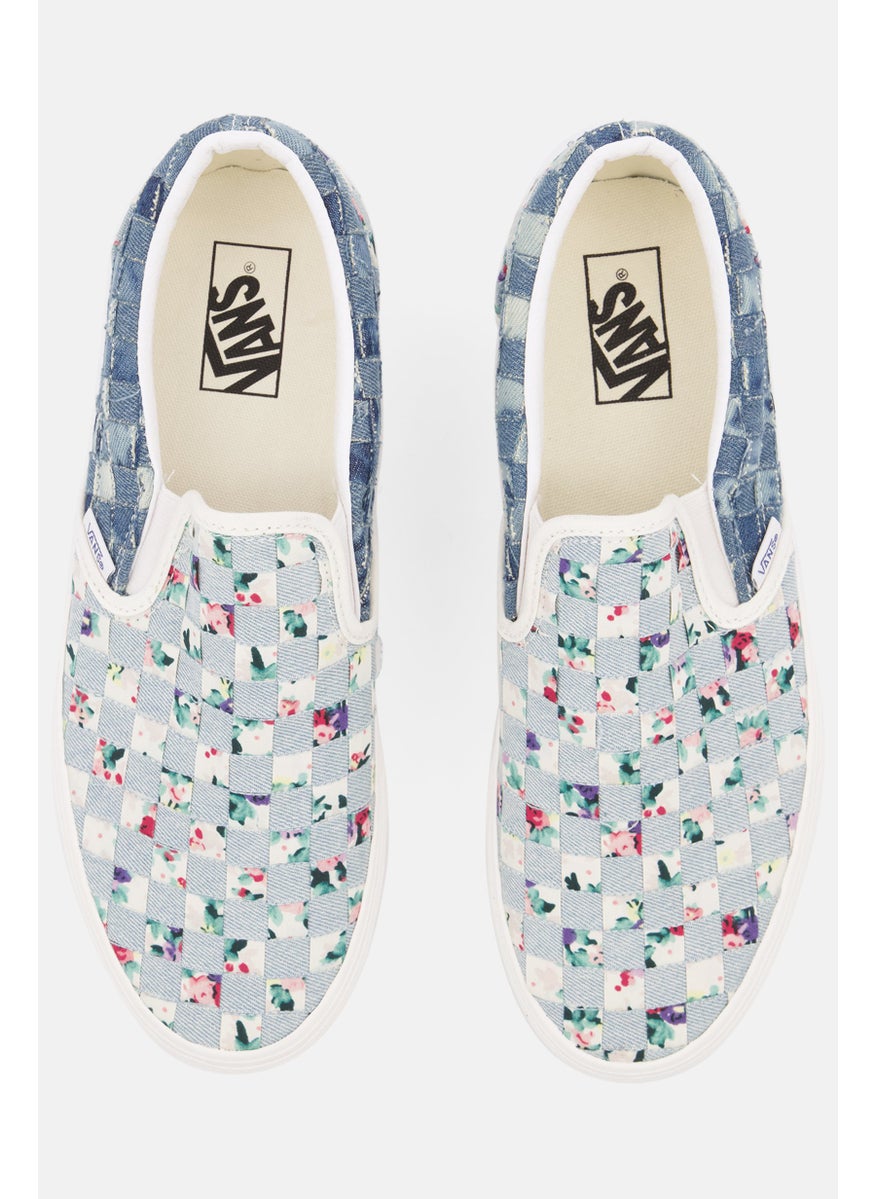 VANS Women Classic Slip On Casual Shoes, Blue  - Image 3