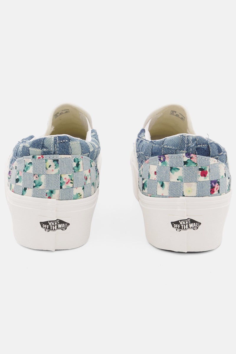VANS أحذية نسائية كلاسيكية سهلة الارتداء، زرقاء - Image 2