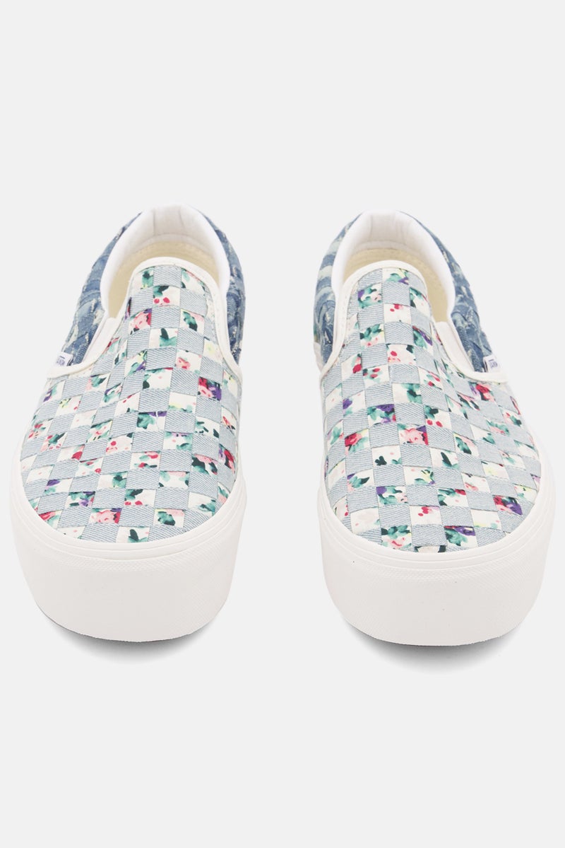 VANS أحذية نسائية كلاسيكية سهلة الارتداء، زرقاء - Image 4