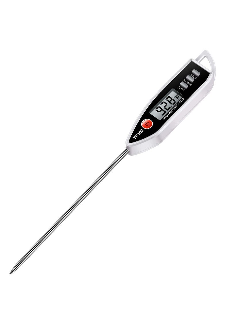 NIBEMINENT Meat Food Thermometer, Digital Candy Cooking Probe Instant Read Thermometer for Liquid, Candle, with Waterproof Food, Meat, Milk, Long  - Image 1