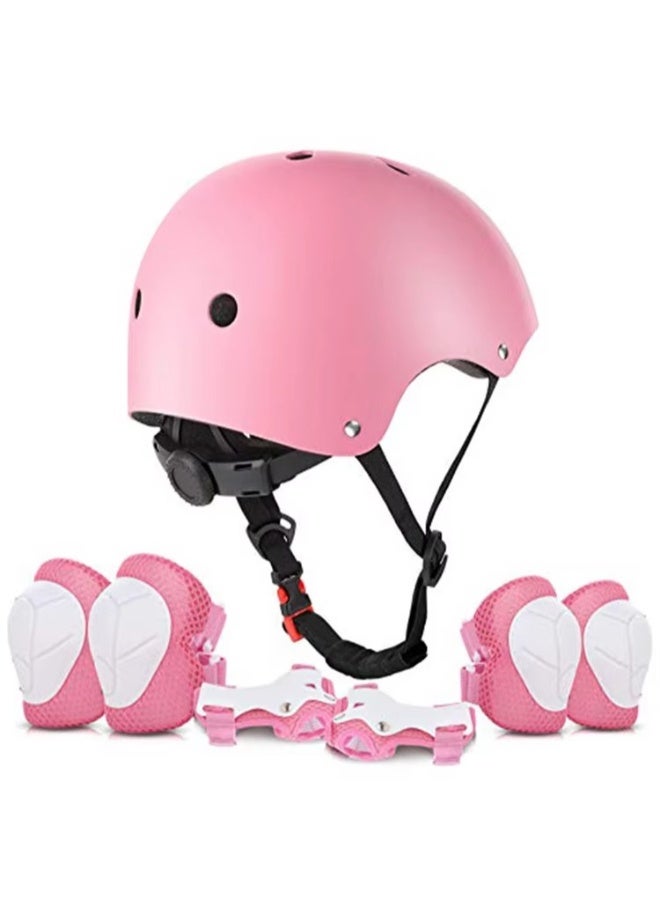 Kids & Teens Skateboard Helmet with Knee, Elbow & Wrist Pads – 7-Piece Protective Gear Set for Skating, Biking, Scooters – Adjustable & Lightweight Safety Kit (Blue)  - Image 2