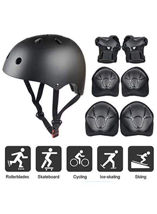 Kids & Teens Skateboard Helmet with Knee, Elbow & Wrist Pads – 7-Piece Protective Gear Set for Skating, Biking, Scooters – Adjustable & Lightweight Safety Kit (Blue)  - Image 5